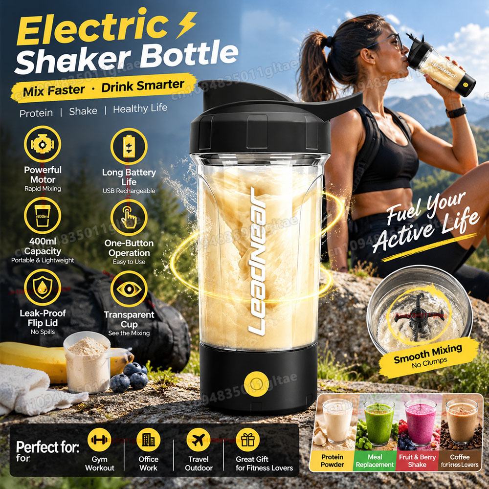 Protein Bar - 電動ブレンダーカップ、携帯用ブレンダーカップ、粉ミルク・プロテインパウダー用ブレンダー、自動シェイカーカップ、家庭用、旅行用、アウトドア用、スポーツジム用。