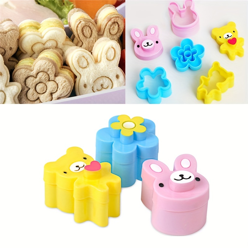 3 個サンドイッチカッタークッキーパン型ウサギパンダ花弁当箱 - Cookies Pack のレビューと価格
