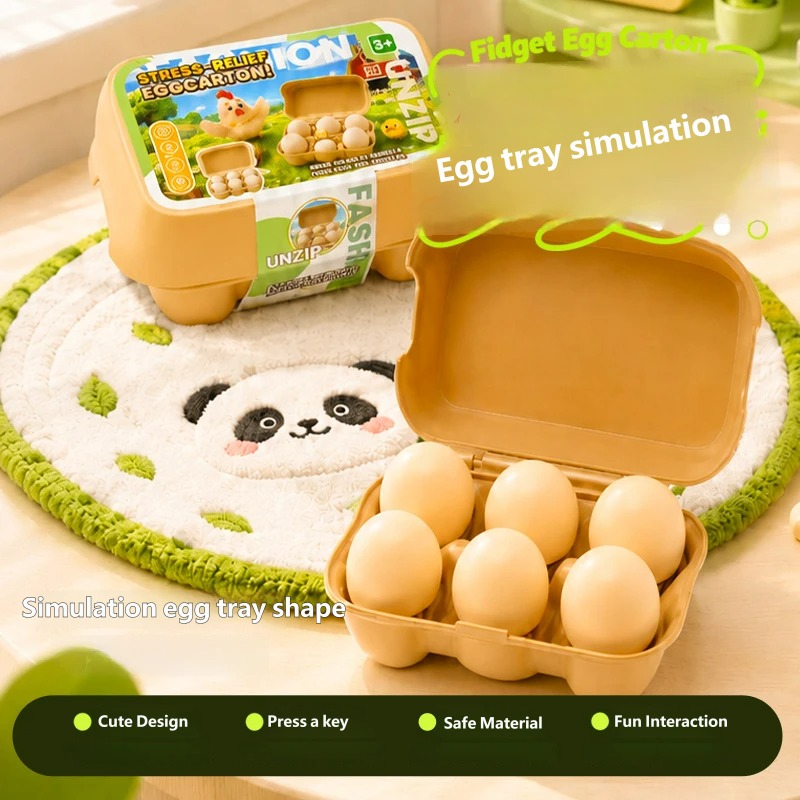 指で押すボタンでストレスを解消できる、卵型トレイ、蒸しパン、 - Cookies Pack のレビューと価格