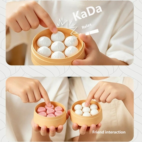 指で押すボタンでストレスを解消できる、卵型トレイ、蒸しパン、 - Cookies Pack のレビューと価格
