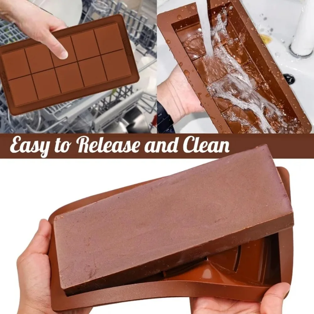 シリコン製チョコレート型。長方形で、型から取り出しやすく、耐 - Protein Bar のレビューと価格