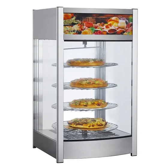 回転式のガラス製食品保温ショーケース。フライドチキンや軽食、 - Food Snacks Catering のレビューと価格