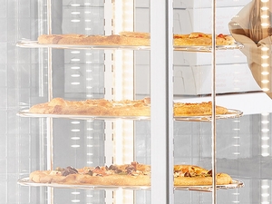 回転式のガラス製食品保温ショーケース。フライドチキンや軽食、 - Food Snacks Catering のレビューと価格