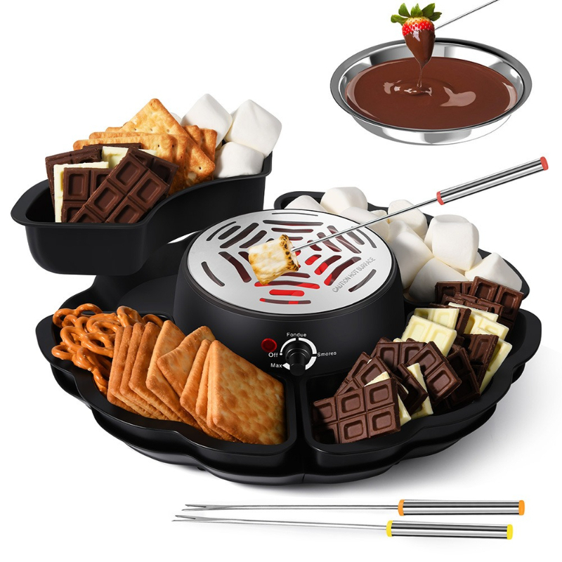 チョコレートチーズ電気調理器 ステンレス製電気ローストマシュ - Chocolate Snack のレビューと価格